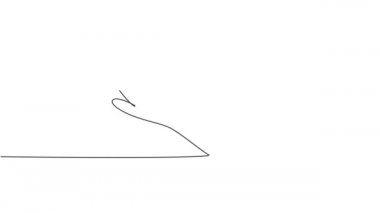 Tek bir çizginin animasyonlu hali, mikroplardan arınana kadar avuç içlerini sabunla ovalayarak on iki adım atar. El hijyeni. Tam uzunluktaki tek çizgi canlandırması