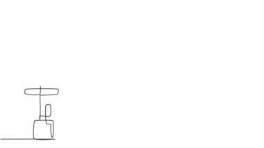 Tek bir hattın kendi kendine çizimi demiryolu bariyerini işaretler ve uyarı ışıklarıyla açık pozisyonda çekerek araçların demiryolu hatlarını geçmesine olanak sağlıyor. Devamlı çizgi çekme. Tam uzunluk canlandırması