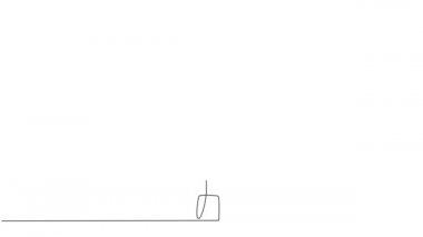 Tek bir hattın kendi kendine çizimi yolcuların bindiği ve indiği yan kentsel yolda basit bir otobüs tabelası olan bir otobüs durağı çiziyor. Devamlı çizgi çekme. Tam uzunluktaki canlandırma canlandırması.