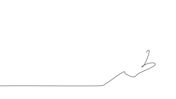 Animazione Autodisegnante Una Sola Linea Disegna Mani Lavaggio Con Acqua — Video Stock