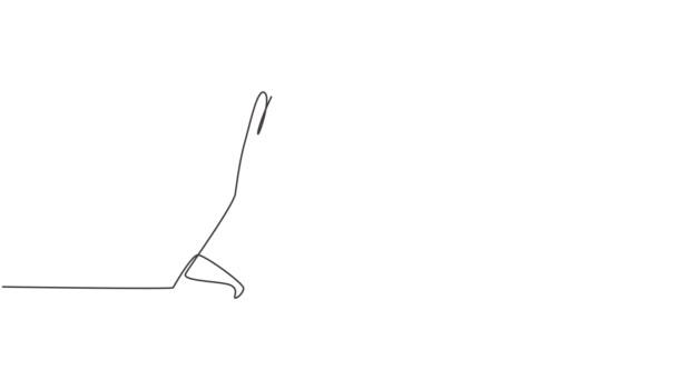 Animated Self Drawing Single Continuous Line Draw Twelve Steps Hand — Stock Video