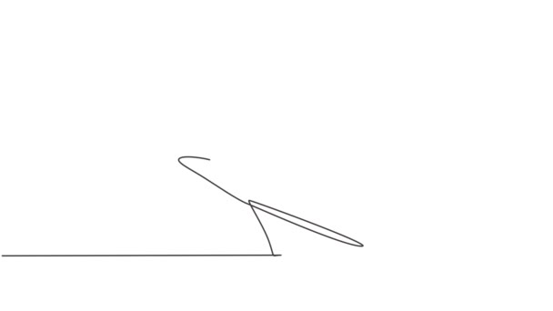 連続した1本の線のアニメーションのセルフドローイングは 水の流れで指の間を摩擦することによって12のステップハンドウォッシュを描きます 健康キャンペーン Covid 19パンデミック フルレングスシングルラインアニメーション — ストック動画