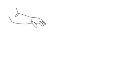 Babanın çocuğuna el uzattığı bir çizimin animasyonu. Annelik bakımı. Sürekli çizim yapan mutlu aile animasyonu. Ebeveyn kavramı. Tam uzunluk hareketi.