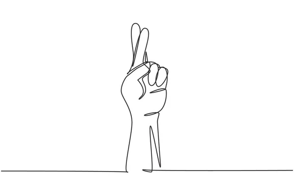 Single One Line Drawing Hands Icons Symbols Emoji Hand Icons — Stok Vektör