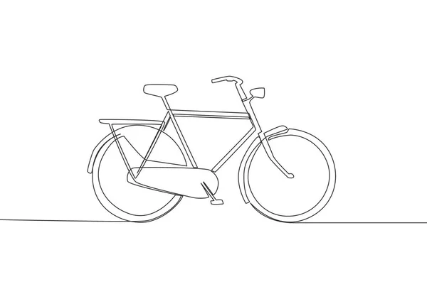 Einzelne Durchgehende Linienzeichnung Eines Alten Klassischen Roadsters Vintage Bike Konzept — Stockvektor