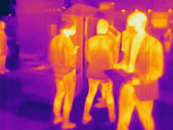 People Covid Real Thermal Camera Image — Stock Photo, Image