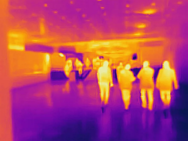People Covid Real Thermal Camera Image — Stock Photo, Image