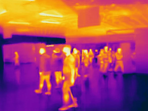 People Covid Real Thermal Camera Image — Stock Photo, Image