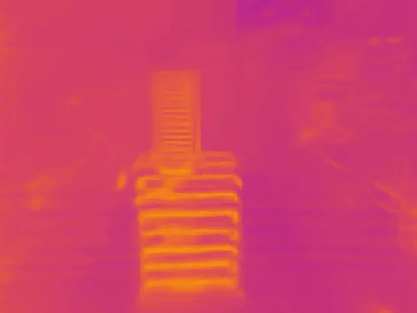 People and covid 19. Real thermal camera image.