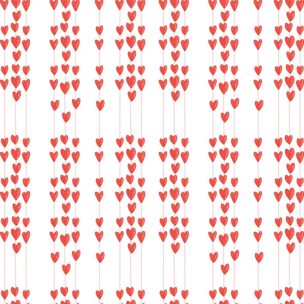 Naadloos Vectorpatroon Met Hartjes Liefde Achtergrond Voor Valentijnsdag Naadloos Helder — Stockvector