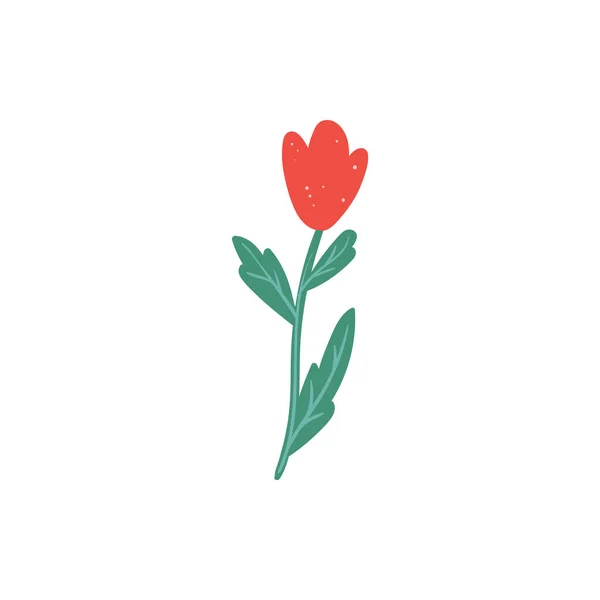 Doodle Color Flowers Happy Valentines Day Weeding Design Elements Vector — Stock Vector