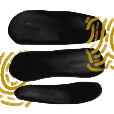 Sınır. Beyaz fotokopi alanı suluboya çizimi ve altın elementlerle siyah ve altın. Soyut modern baskılar. Logo. Duvar sanatı Poster. Kartvizit.