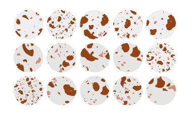 15 adet modaya uygun vektör hikayesi, siyah, kahverengi, bej ve sarı renkli kapakları vurguluyor. Blogcular ve etkilenenler için minimalist modern boho sosyal medya simgeleri.