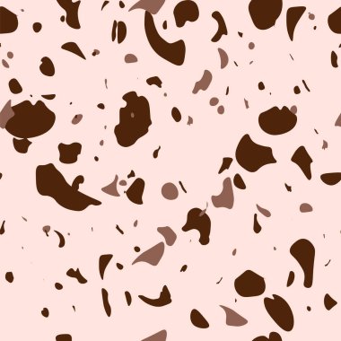 Terrazzo döşeme vektörü kusursuz desen. Venedik tarzı klasik İtalyan tarzı zemin dokusu doğal taş, granit, kuvars, mermer, cam ve betondan oluşur.