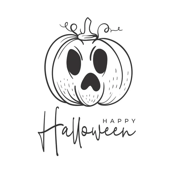 Designelemente Für Halloween Set Vorhanden Handgezeichnete Cartoon Doodles Vektorillustration Vorlage — Stockvektor