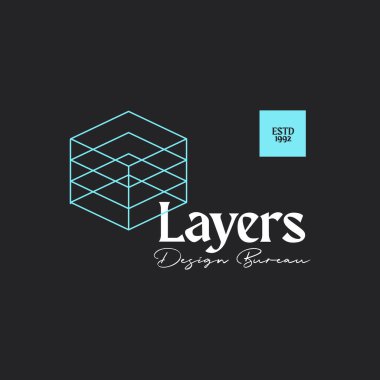 Geometrik teknoloji logo şablonu. Vektör gradyanı, İş ve Teknoloji Logoları için kullanılabilir. Düz Tasarım. Şablon elementi. Soyut işaret.