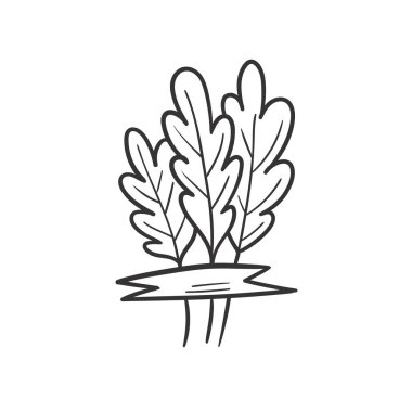 El çizimi sonbahar karalaması renksiz çizimler seti. Vektör nesneleri. Poster, arkaplan veya kart çizimleri.