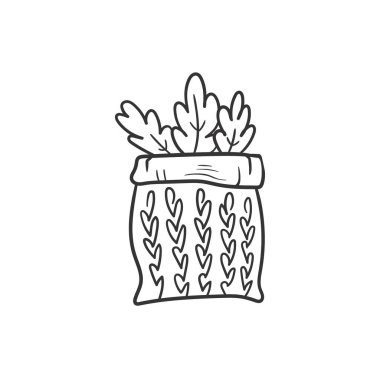 El çizimi sonbahar karalaması renksiz çizimler seti. Vektör nesneleri. Poster, arkaplan veya kart çizimleri.