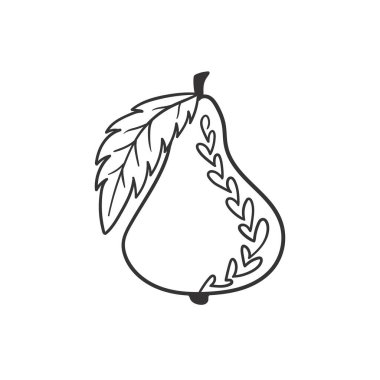 El çizimi sonbahar karalaması renksiz çizimler seti. Vektör nesneleri. Poster, arkaplan veya kart çizimleri.