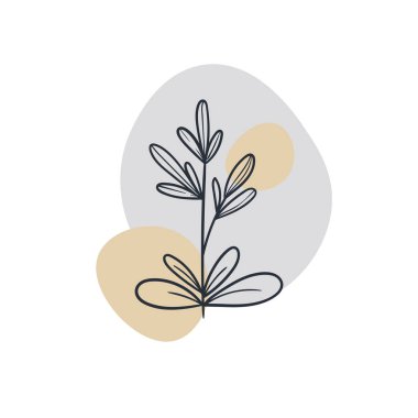 Doodle Çiçekleri Simgesi. El Çizimi İllüstrasyonu. Soyut çiçek, botanik dekor. 