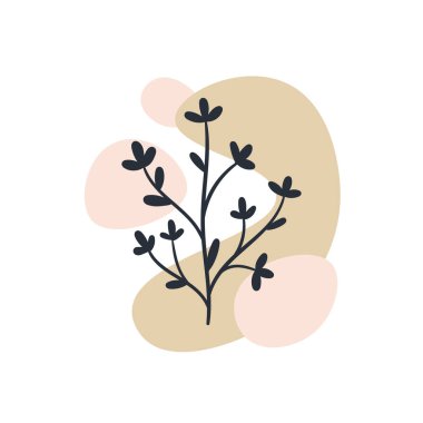 Doodle Çiçekleri Simgesi. El Çizimi İllüstrasyonu. Soyut çiçek, botanik dekor. 