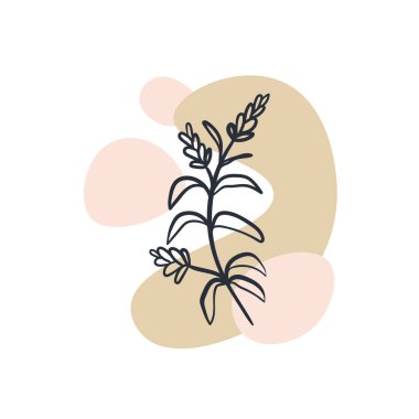 Doodle Çiçekleri Simgesi. El Çizimi İllüstrasyonu. Soyut çiçek, botanik dekor. 