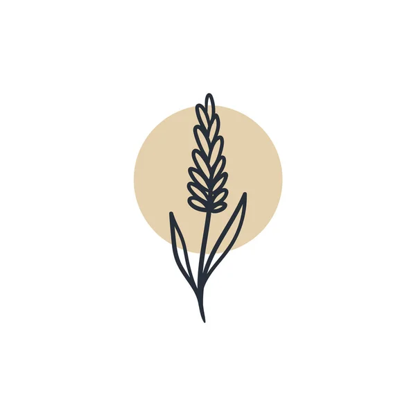 Икона Цветы Каракули Ручная Иллюстрация Абстрактный Цветочный Ботанический Декор — стоковый вектор