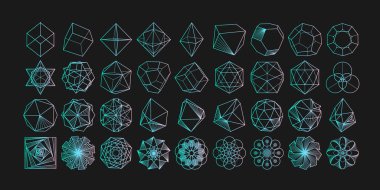Vektör soyut modern geometrik simge trend doğrusal biçiminde ayarlandı. Minimum geometrik kavramlar ve rozetler. Kimlik ve logotlar için en iyisi. Basit şekil.