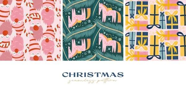 El yapımı noel pürüzsüz desen koleksiyonu