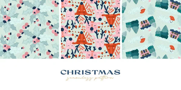 El yapımı noel pürüzsüz desen koleksiyonu