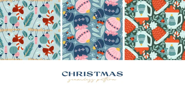 El yapımı noel pürüzsüz desen koleksiyonu