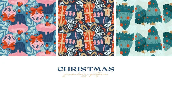 El yapımı noel pürüzsüz desen koleksiyonu