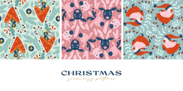 El yapımı noel pürüzsüz desen koleksiyonu