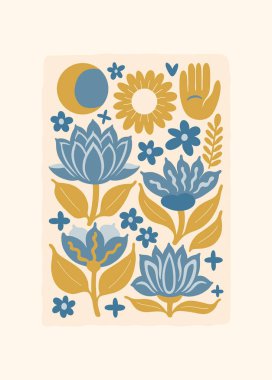 Meditasyondan ve sakin enerjiden esinlenilmiş minimum vektör çizimi. Yoga pozları, soyut şekiller, ve doğal uyum dikkatli tasarım için mükemmel, modern duvar sanatı.