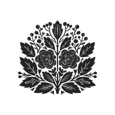 Mutlu Noeller ve mutlu yıllar illüstrasyonları, tebrik kartları, posterler, tatil örtüleri için. Xmas şenlikli linocut siyah el çizimi.