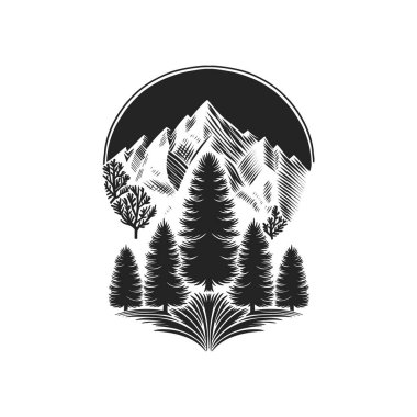 Mutlu Noeller ve mutlu yıllar illüstrasyonları, tebrik kartları, posterler, tatil örtüleri için. Xmas şenlikli linocut siyah el çizimi.