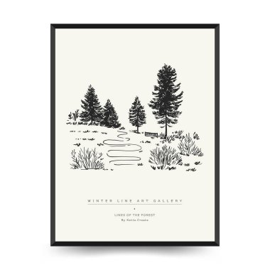 Mutlu Noeller ve mutlu noeller linocut poster şablonu. Modern trend Matisse minimal tarzı. Duvar kağıdı, duvar dekoru, baskı, kartpostal, kapak, şablon, pankart için el çizimi tasarımı.