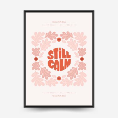 Mutlu Noeller ve mutlu yıllar dikey uçucu ya da poster şablonu. Modern trend Matisse minimal tarzı. Duvar kağıdı, duvar dekoru, baskı, kartpostal, kapak, şablon, pankart için el çizimi tasarımı.