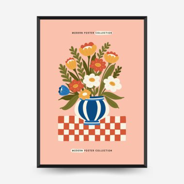 İçinde botanik resimlerin, soyut çiçeklerin, vazoların ve el yapımı çizimlerin yer aldığı düzenlenebilir çiçek şablonları. Minimalist tarzda birden fazla modern çiçek kompozisyonu içerir. Duvar sanatı, iç tasarım, baskı materyalleri, dijital