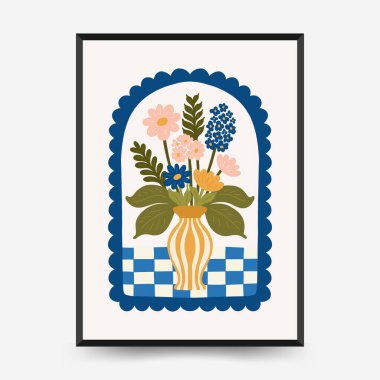 İçinde botanik resimlerin, soyut çiçeklerin, vazoların ve el yapımı çizimlerin yer aldığı düzenlenebilir çiçek şablonları. Minimalist tarzda birden fazla modern çiçek kompozisyonu içerir. Duvar sanatı, iç tasarım, baskı materyalleri, dijital