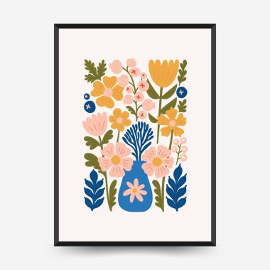 İçinde botanik resimlerin, soyut çiçeklerin, vazoların ve el yapımı çizimlerin yer aldığı düzenlenebilir çiçek şablonları. Minimalist tarzda birden fazla modern çiçek kompozisyonu içerir. Duvar sanatı, iç tasarım, baskı materyalleri, dijital