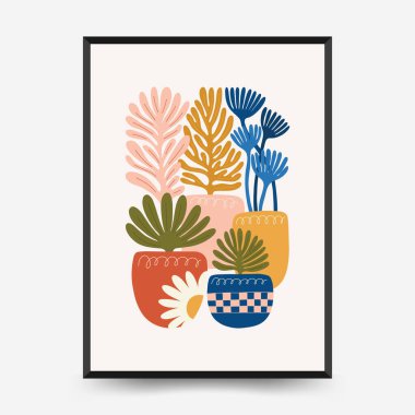 İçinde botanik resimlerin, soyut çiçeklerin, vazoların ve el yapımı çizimlerin yer aldığı düzenlenebilir çiçek şablonları. Minimalist tarzda birden fazla modern çiçek kompozisyonu içerir. Duvar sanatı, iç tasarım, baskı materyalleri, dijital