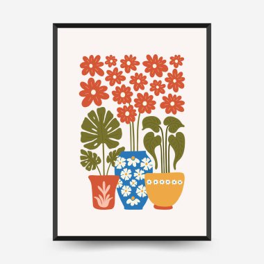 İçinde botanik resimlerin, soyut çiçeklerin, vazoların ve el yapımı çizimlerin yer aldığı düzenlenebilir çiçek şablonları. Minimalist tarzda birden fazla modern çiçek kompozisyonu içerir. Duvar sanatı, iç tasarım, baskı materyalleri, dijital