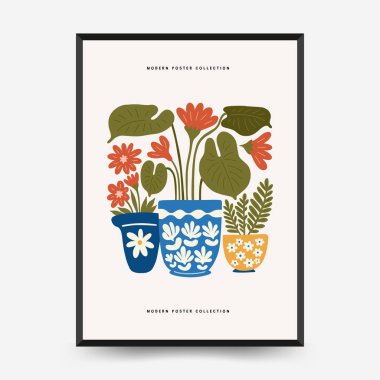 İçinde botanik resimlerin, soyut çiçeklerin, vazoların ve el yapımı çizimlerin yer aldığı düzenlenebilir çiçek şablonları. Minimalist tarzda birden fazla modern çiçek kompozisyonu içerir. Duvar sanatı, iç tasarım, baskı materyalleri, dijital