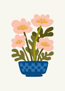 Çiçek soyut elementler. Botanik kompozisyonu. Modern trend Matisse minimal tarzı. Çiçek posteri, davet. Tebrik kartı veya davet tasarımı için vektör düzenlemeleri