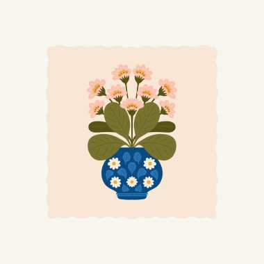 Çiçek soyut elementler. Botanik kompozisyonu. Modern trend Matisse minimal tarzı. Çiçek posteri, davet. Tebrik kartı veya davet tasarımı için vektör düzenlemeleri