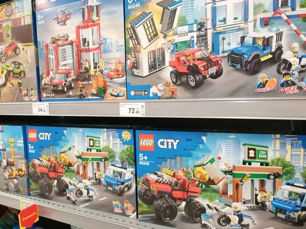 Portimao Algarve Portugal Circa 2020 Selección Juguetes Lego Caja Para —  Fotos de Stock