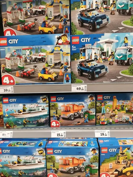 Portimao Algarve Portugal Circa 2020 Selección Juguetes Lego Caja Para —  Fotos de Stock