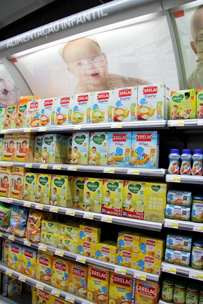 Alimentos para bebés. — Fotografia de Stock