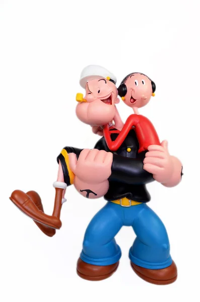 Popeye och oliv Olivia — Stockfoto